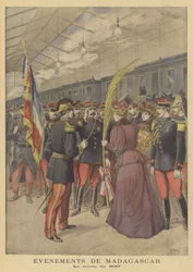 Ritorno del 200º Reggimento francese dal Madagascar